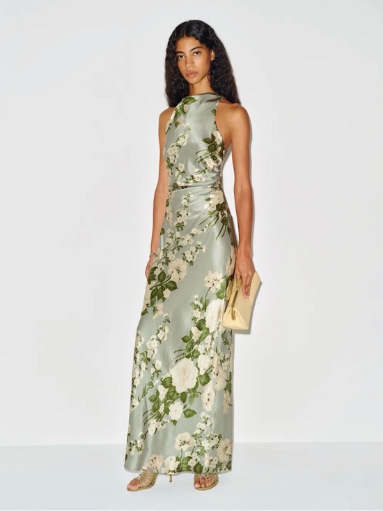 Reformation Dresses & Skirts - REFORMATION Anaiis Silk Dress in Tarragon 0